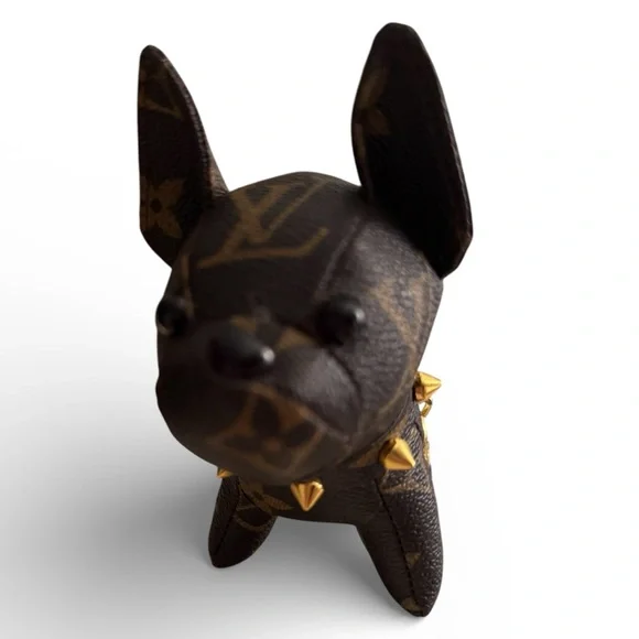 Classic LV Monogram x French Bulldog Keychain Bag Charm